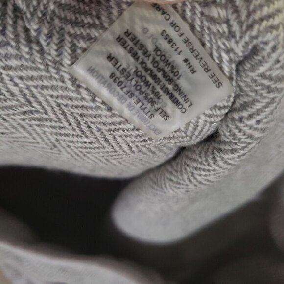 41 Hawthorn Quilted Vest Womens S Herringbone Gray Wool Blend Size S - Picture 4 of 7